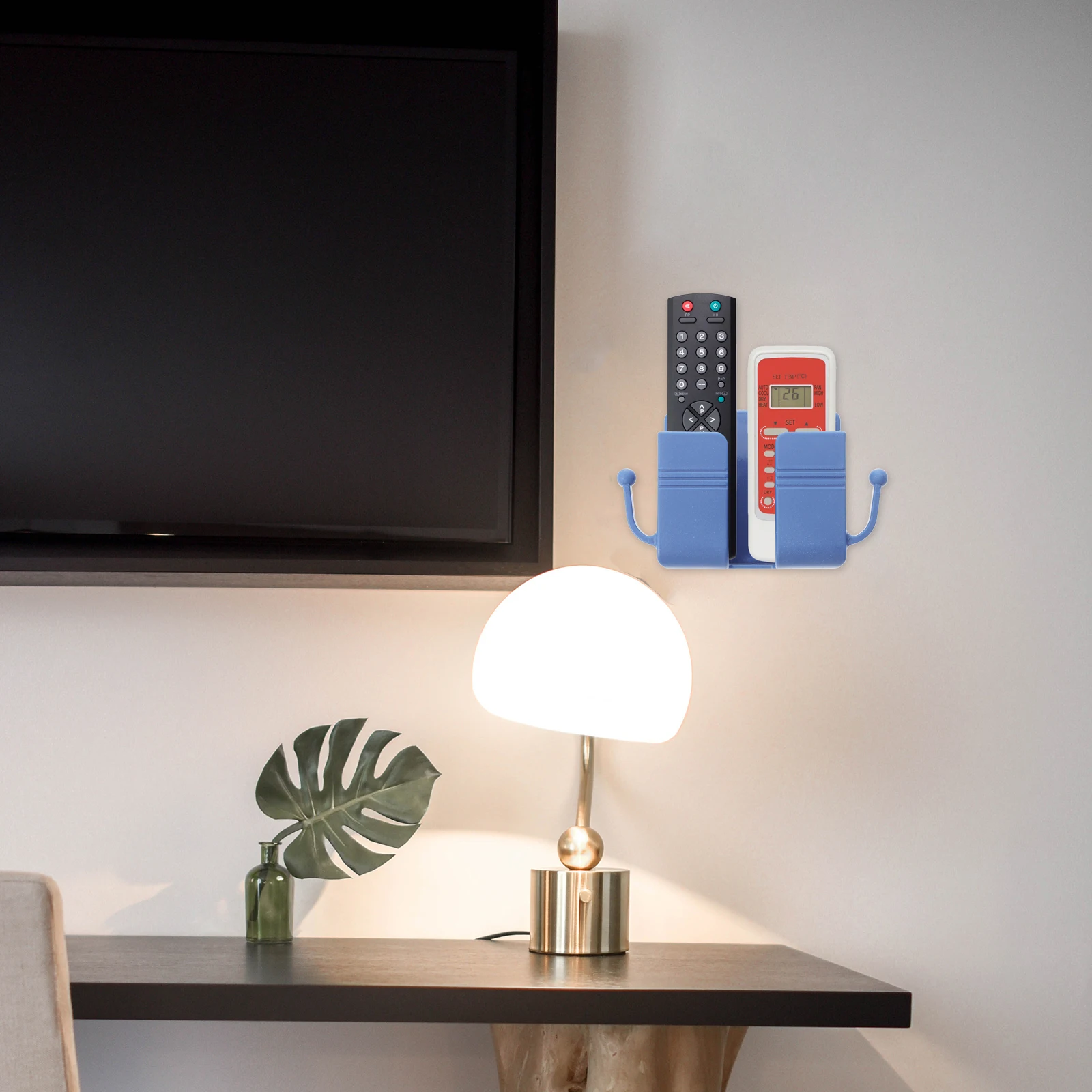 

5pcs Remote Controller Storage Holder Wall Mounted Stand for Living Room Space Saving Universal Rack File Box