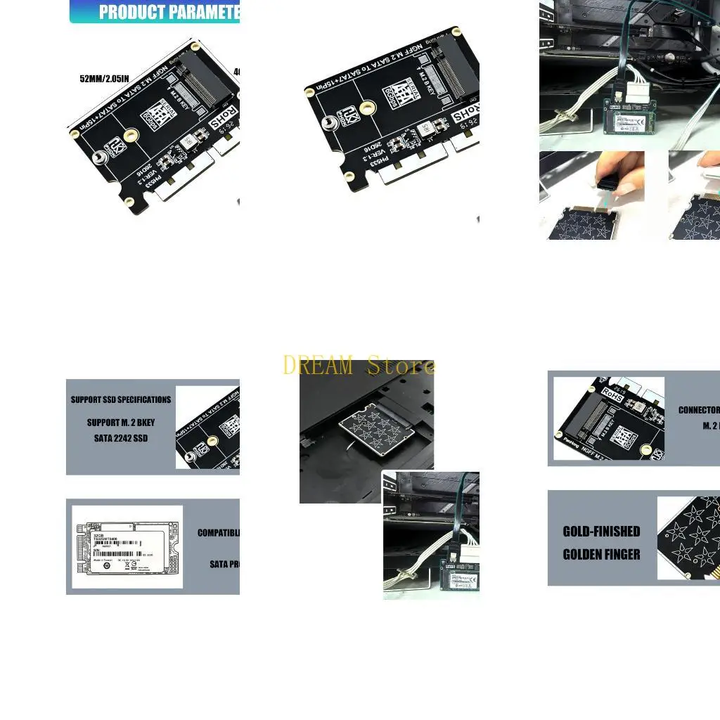 Plugs Play M.2 B SSDs To SATA3.0 Converters With Trim Support For Pc Upgrades Best Sale