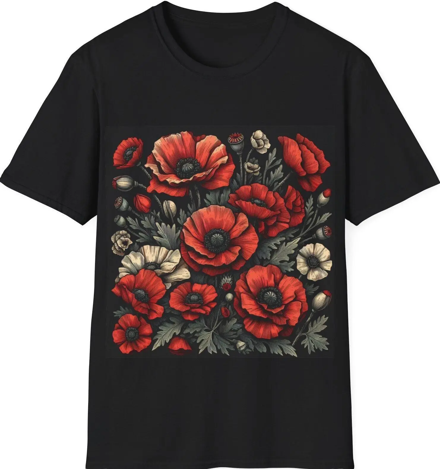 Poppies T-shirt Summer, Funny Trendy Streetwear Shirt, Gift For Friend, Student