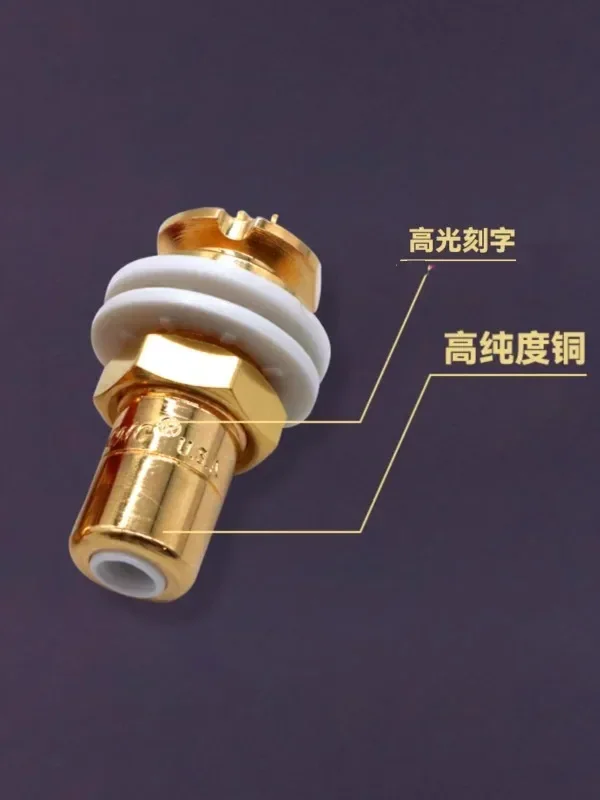 CMC 816u oxygen free copper plated 24K gold RCA socket from the United States (10PCS) CMC816 lotus socket