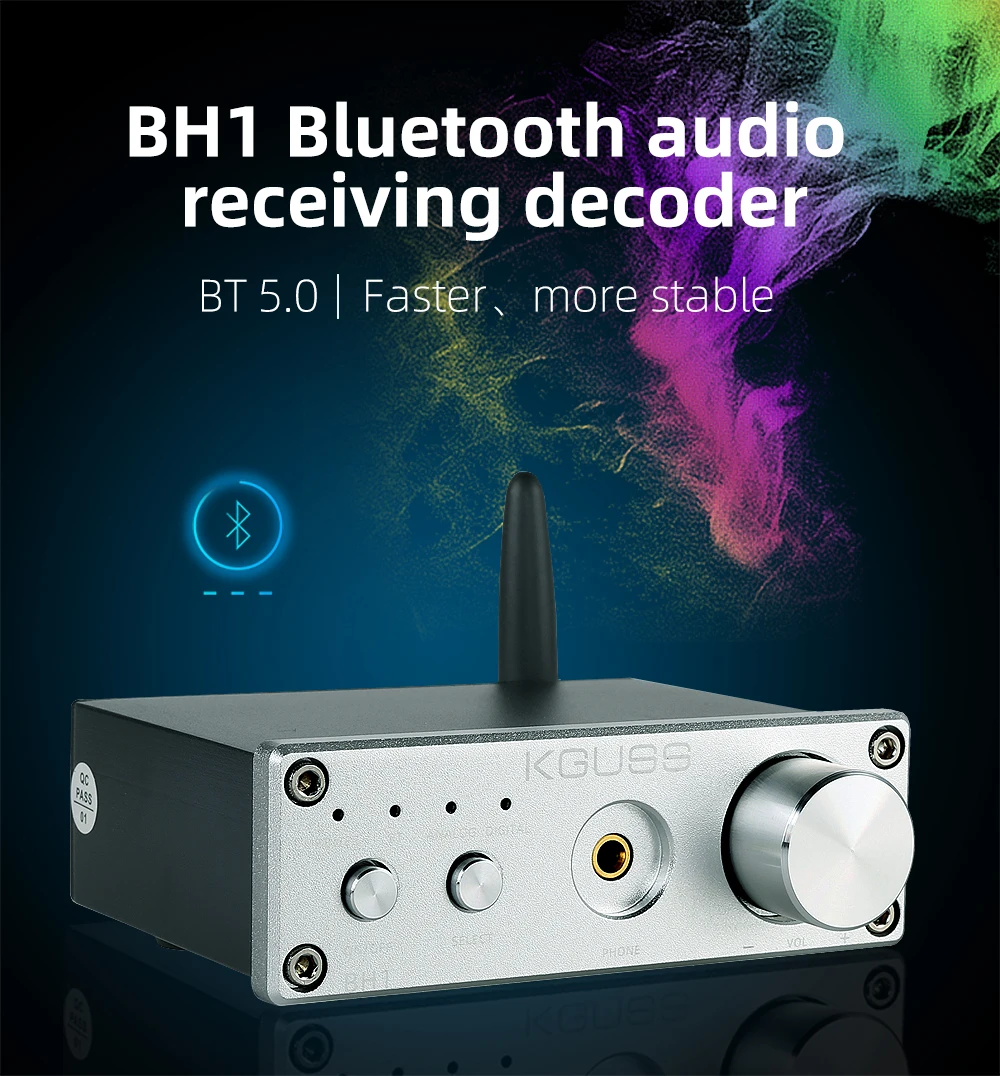 KGUSS BH1 DAC QCC3008 Bluetooth 5,0 CS8406 аудио декодер PCM5102A APTX усилитель для наушников AMP