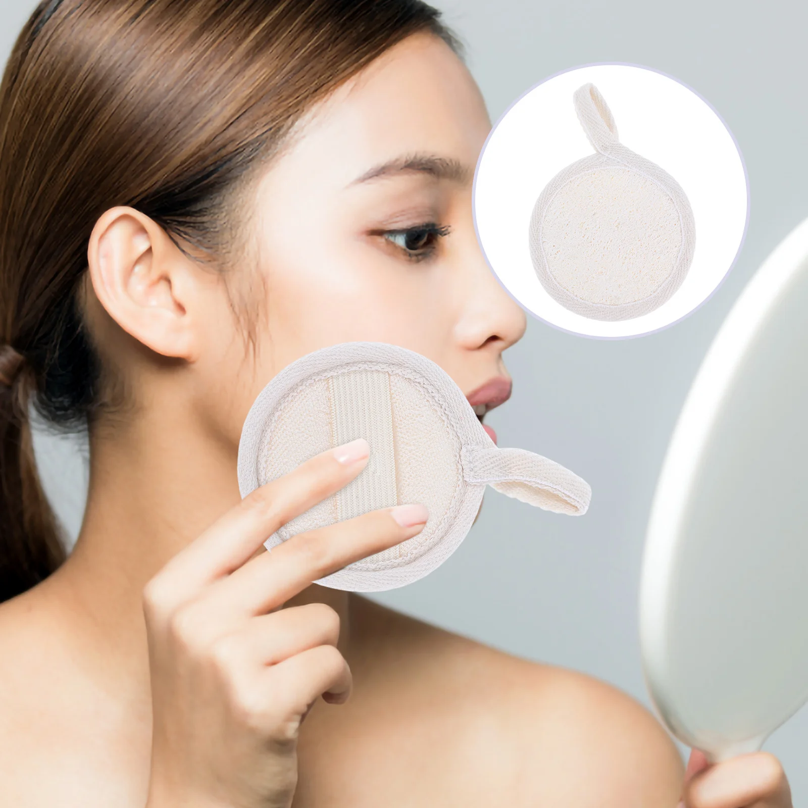 

4Pcs Natural Loofah Pads Exfoliating Face Body Scrubber Deep Cleansing Sponge Men Women Spa Bath Shower Natural Loofah Pads