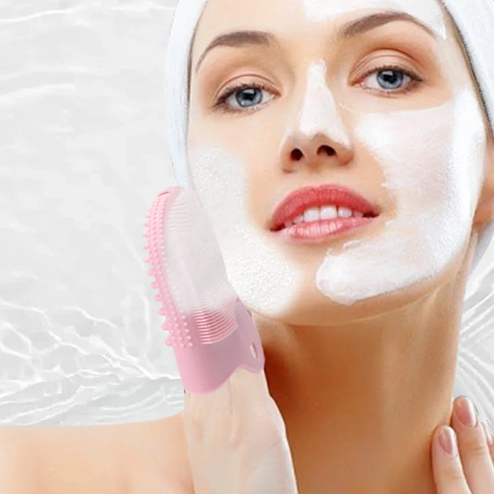 2 pçs silicone escova de esfrega facial leve rosto limpador esfoliante poros profundos limpo cravo rosto purificador masculino