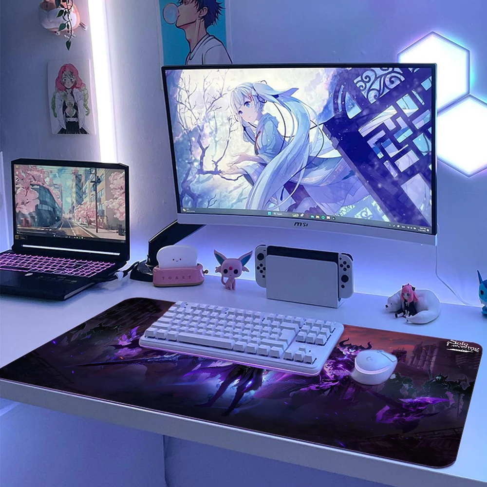 Solo Leveling Mouse Pad Gamer Accessories Mousepad Xxl Computer Keyboard Mat Rubber Carpets Desk Protector 1000x500mm Anime