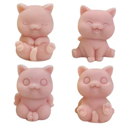 Kitten silicone mold 3D cat aromatherapy candle plaster silicone mold animal kitten ornaments diffuser stone mold