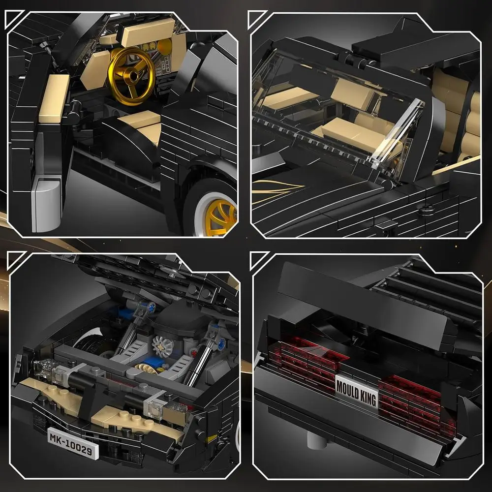 Mould King 10029: kit di costruzione MOC per auto sportive da collezione da 1557 pezzi per adulti, modello di auto da corsa statica