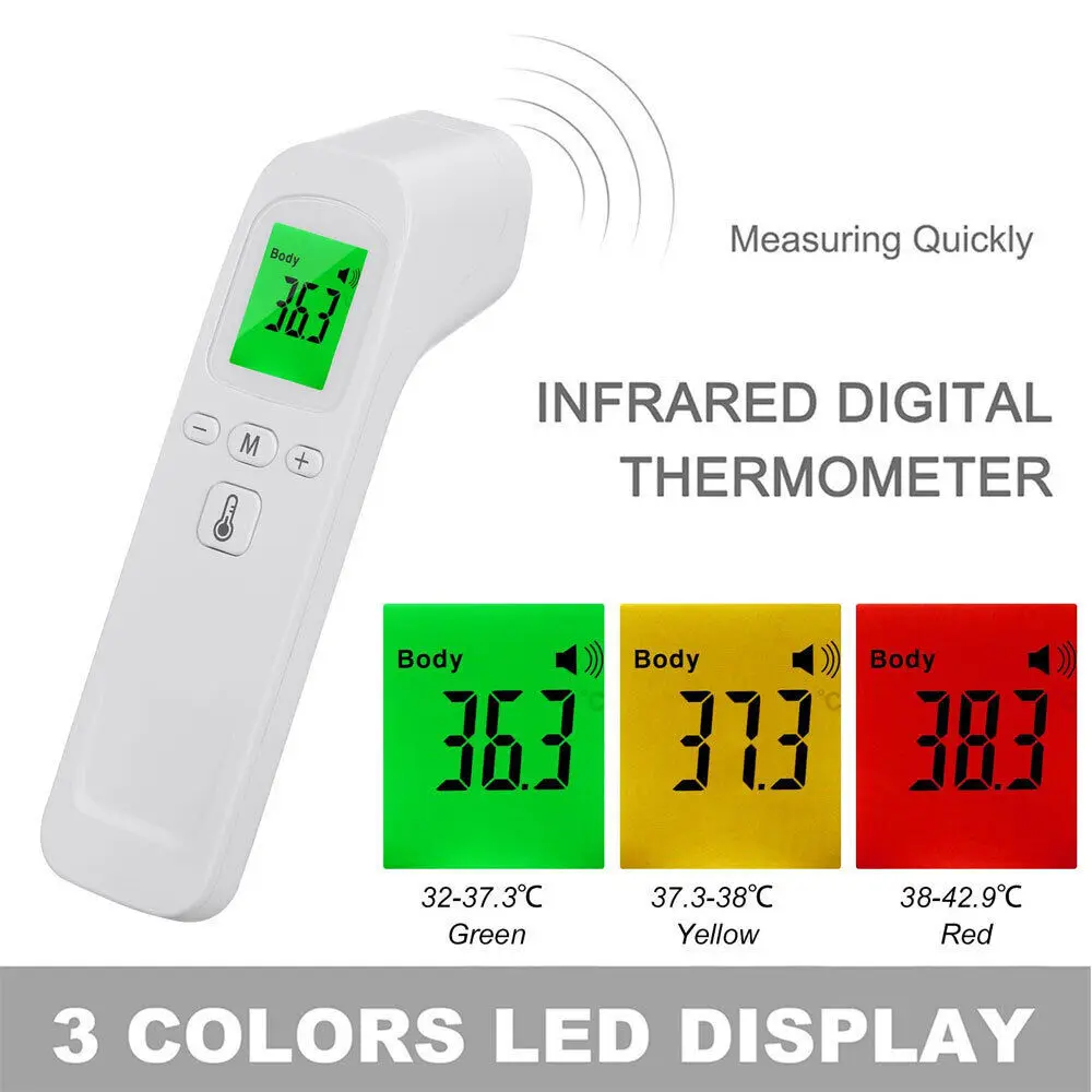 Large LED Digits Forehead Thermometer Smart Temperature Gun Adults And Kids~