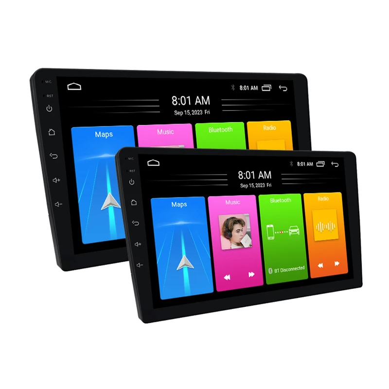 

9" Universal 2 Din Android Car GPS Navigation System Touch Screen Built-in Wireless CarPlay 4G SIM Card WiFi Stereo Motorcycle