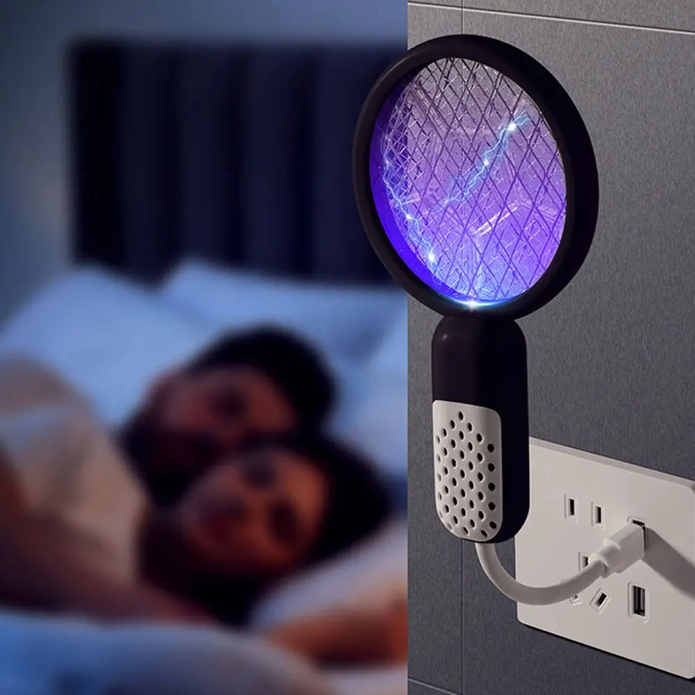 

Compact Mini USB Mosquito Swatter Electric Shock UV Light Mosquito Killer Lamp Portable Security Net Fly Bug Zapper Outdoor