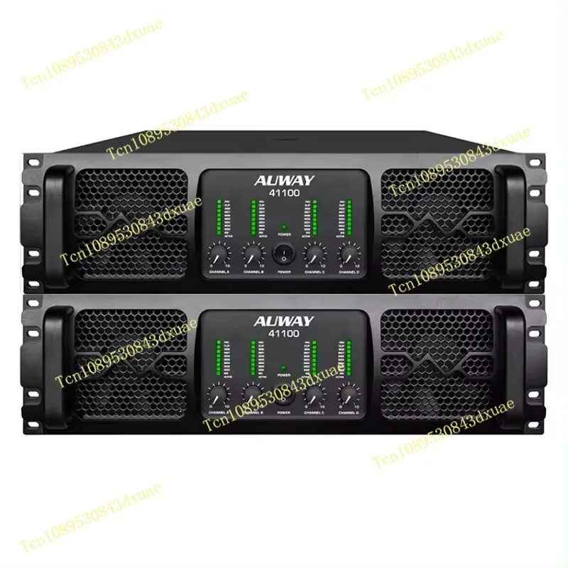 41100 Power Amplifier Class H 3U 4 Channel Digital Stereo Power Amplifier Audio 1100w High Power Amplifiers Linear