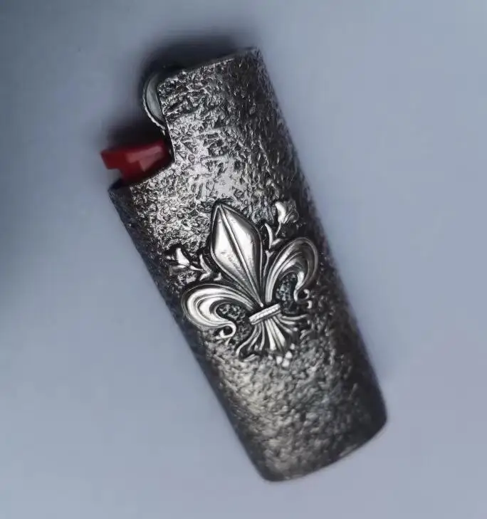 S925 Silver Handmade Lighter Case Cover Fits Bic J3/ J5 Lighter Case Cover Shell