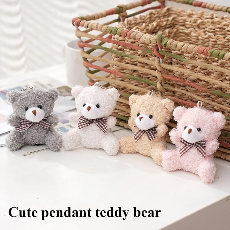 New Style Hot sale Cute Teddy Bear Pendant Plush Doll Little Bear Doll Small Doll Bag Soft Cute Accessories Keychain Female