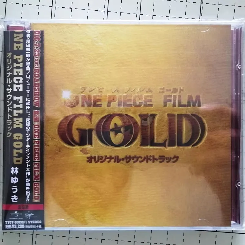 Película de ONE PIECE de Anime, CD de música dorado Yuki Hayashi, álbum más grande de éxitos OST, 2 uds., grabación de música, Cosplay, Walkman, caja de rastas de sonido para coche