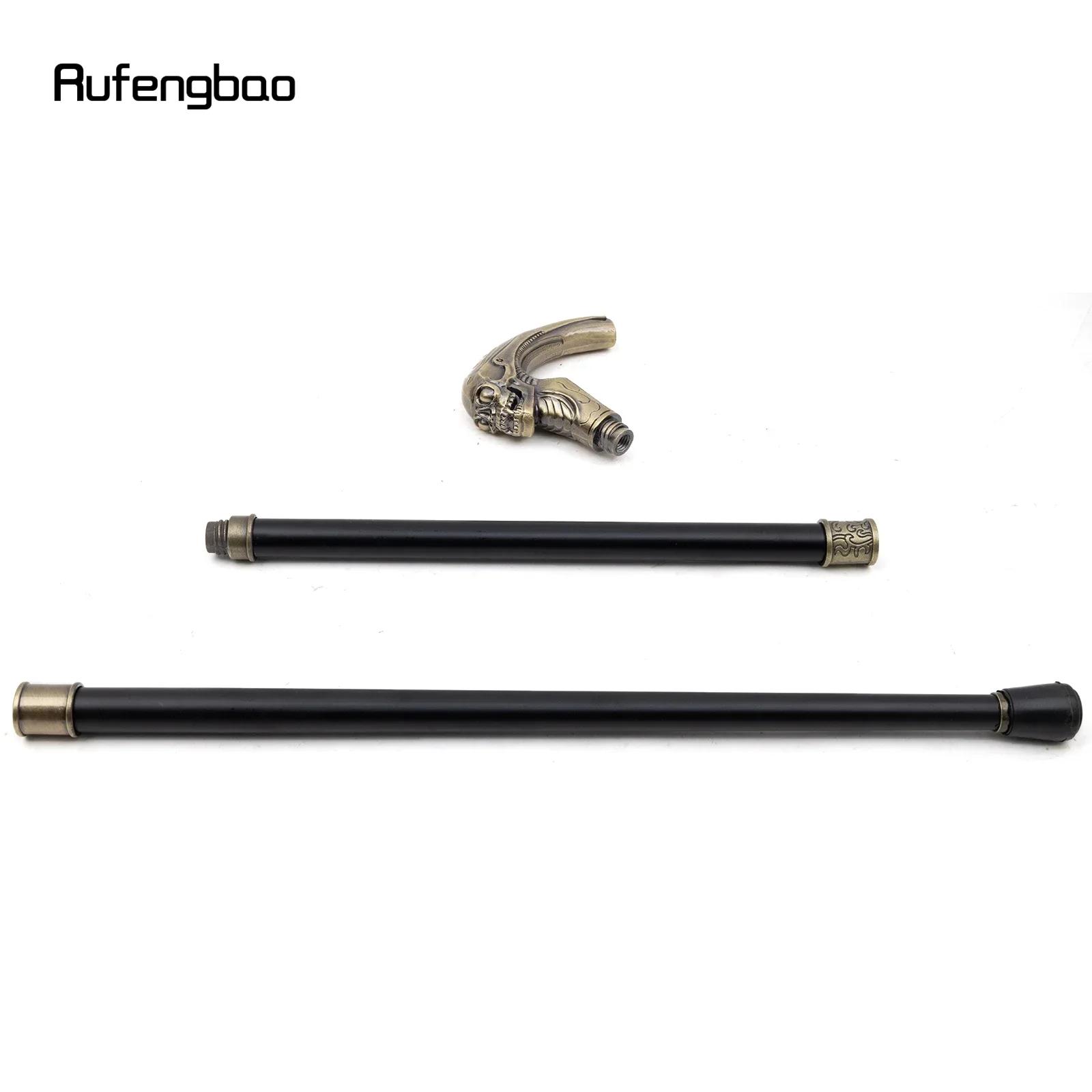 Copper Long Head Skull Fashion Walking Stick Decorative Cospaly Vintage Party Fashionable Cane Halloween Crosier 92cm view 6