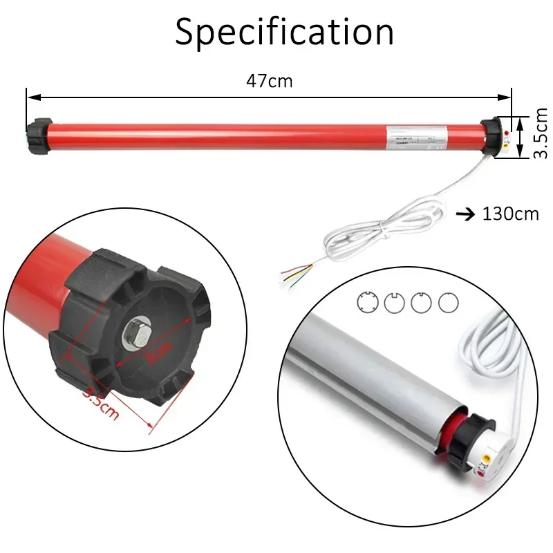 25mm Tubular Motor 110V 220V Automatic Electric Roller Blinds Shutter Motor DIY Smart Home Wifi Curtain Switch Tuya Gooogle Home