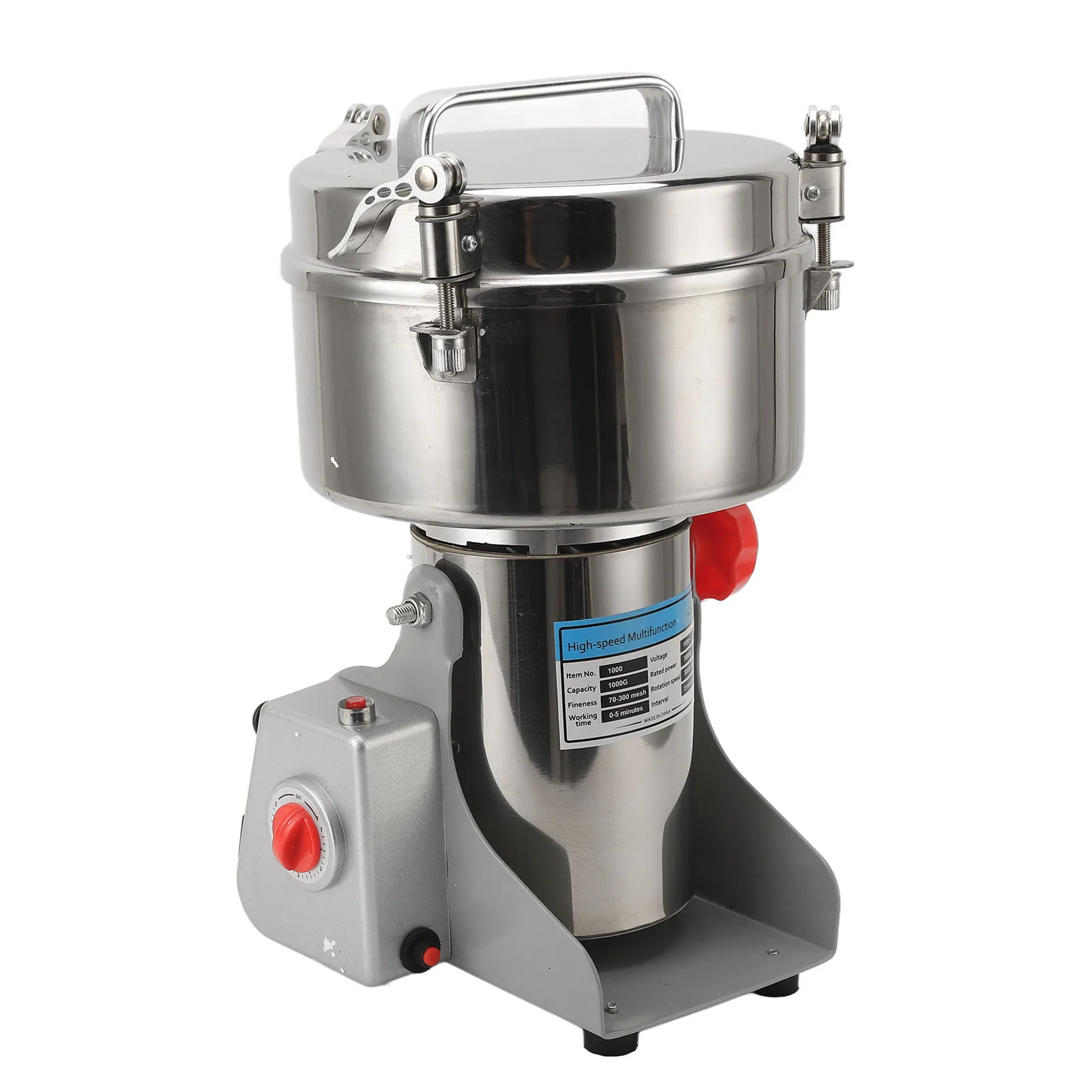 Electric Bean Grinder Swing Stable Corrosion Resistant Easy To Clean 1000g Multi Purpose Electric Grinding Machine for Home