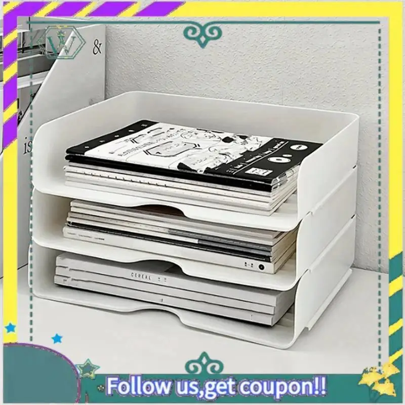 

A28Q-A4 File Storage Box Desk Storage Multi-Layer Shelf Student Dormitory Bookshelf Desk Rack Office Supplies Durable