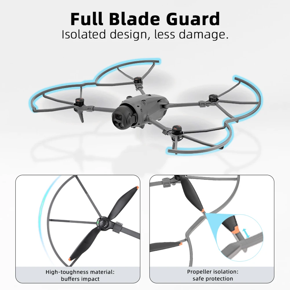 4 قطع من مراوح الشفرة الواقية، غطاء حماية حلقة حماية لملحقات الطائرة بدون طيار DJI Mavic 4 Pro #2
