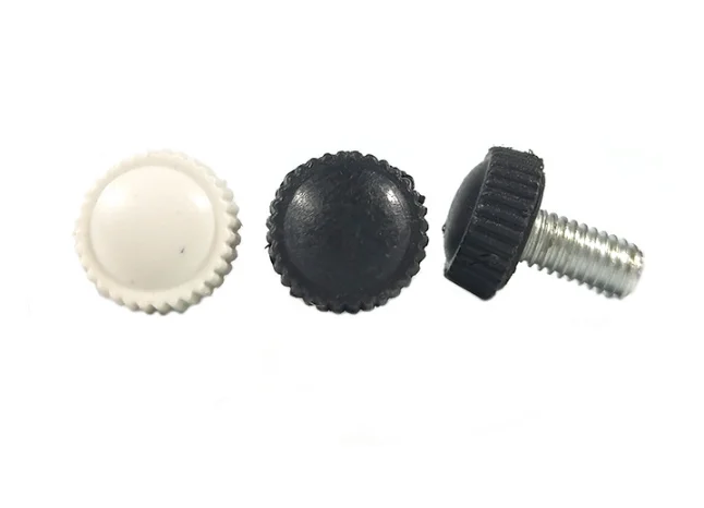 Hand-tightened screws round lighting fixture casing