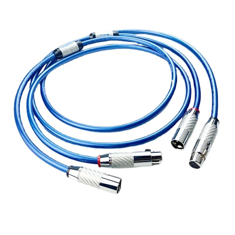 

OCC Square Core Copper XLR Cable Rhodium Plated 3Pin XLR Plug HiFi Audio Amplifier Balanced Cable