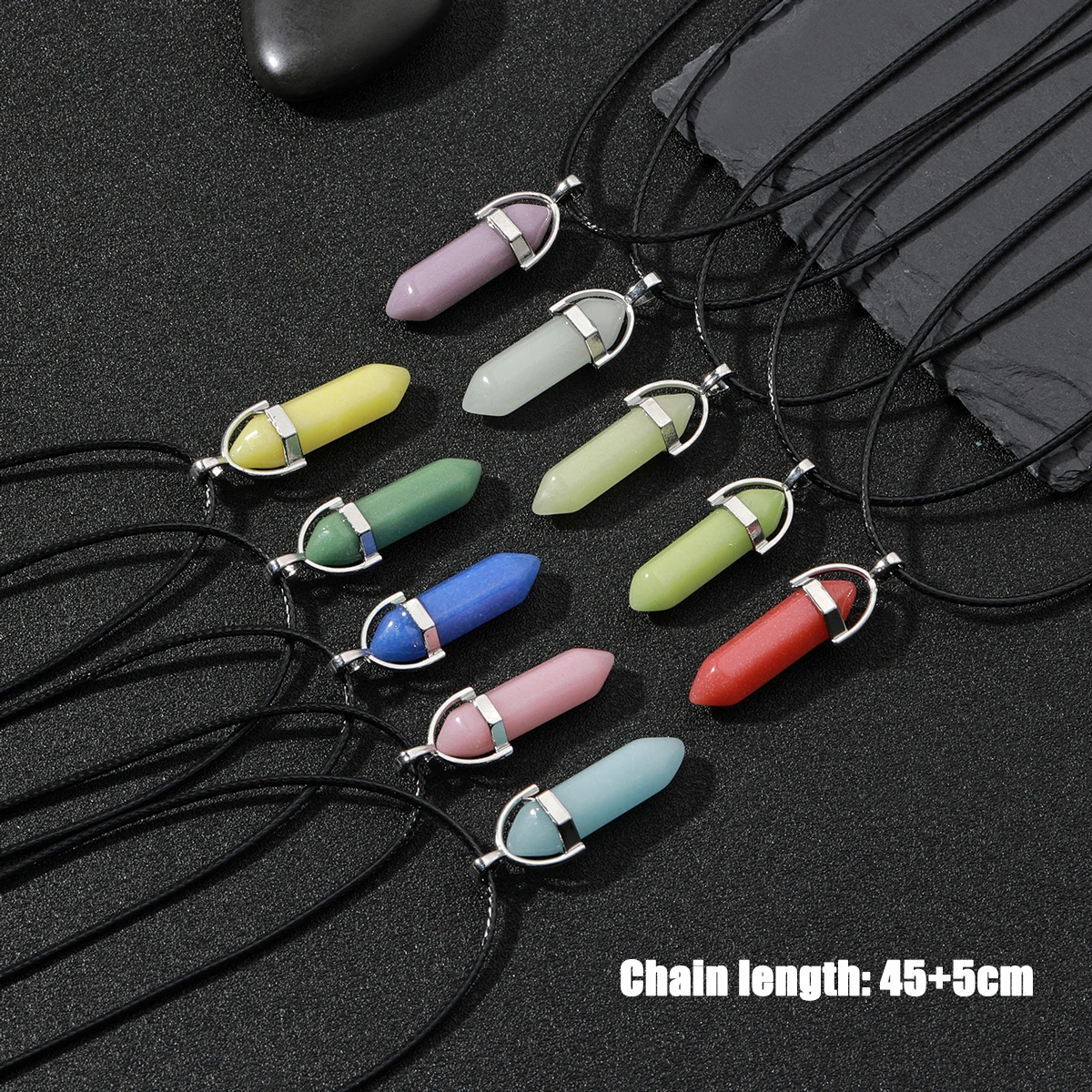 10pcs Luminous Love Hexagonal Column Necklace Wholesale Price Discount