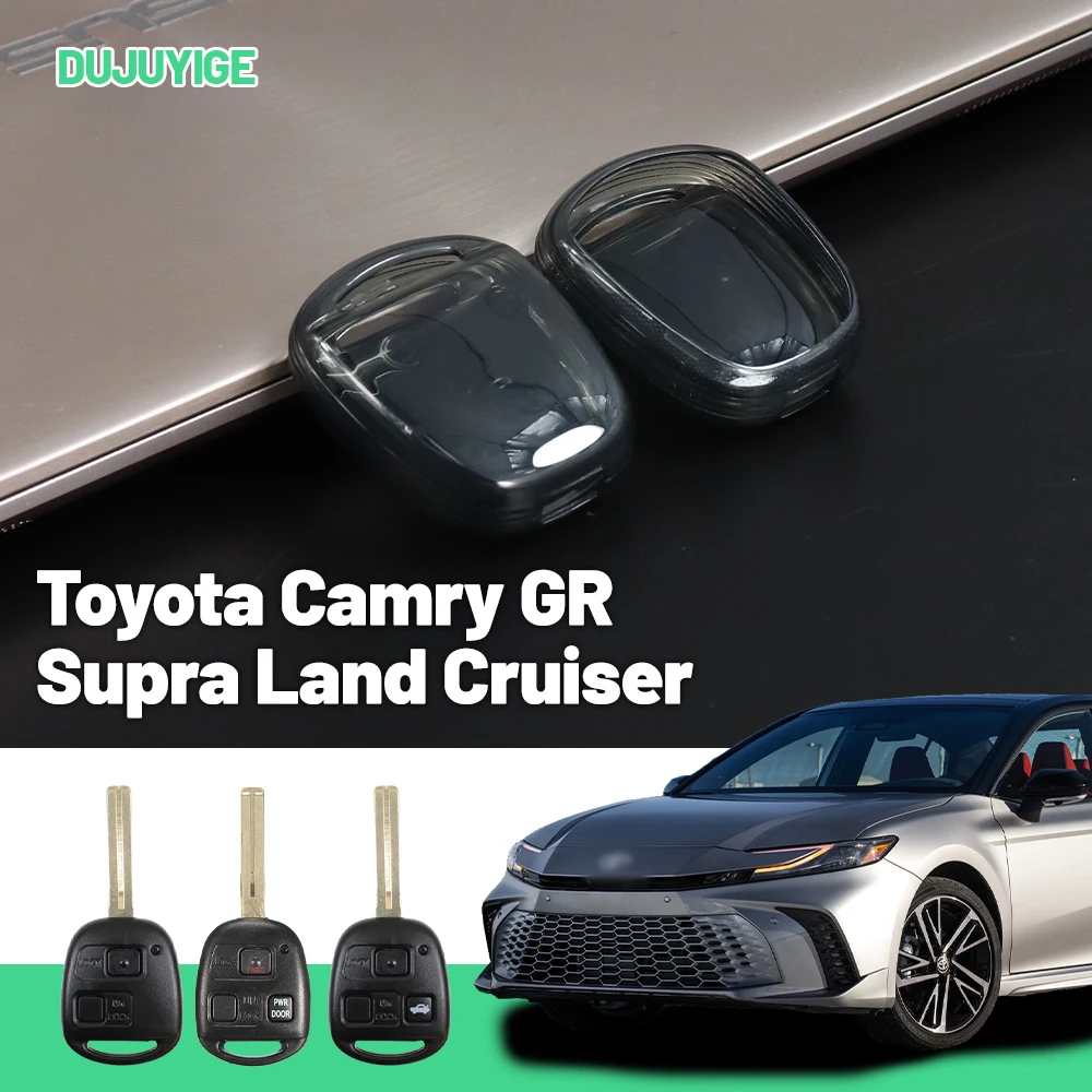 

Clear TPU Car Key Case For Toyota Camry GR Supra Land Cruiser FJ Cruiser Key Fob Cover Protector Shell Auto Accessories
