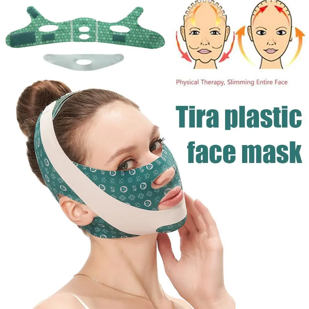 3 Stuks Japanse V-Vormig Gezicht Afslankende Bandage Riem Gezicht Lifting Riem Huid Aanhalen Tool Anti-Rimpel Masker Voor Doorhangende Gezichtshuid