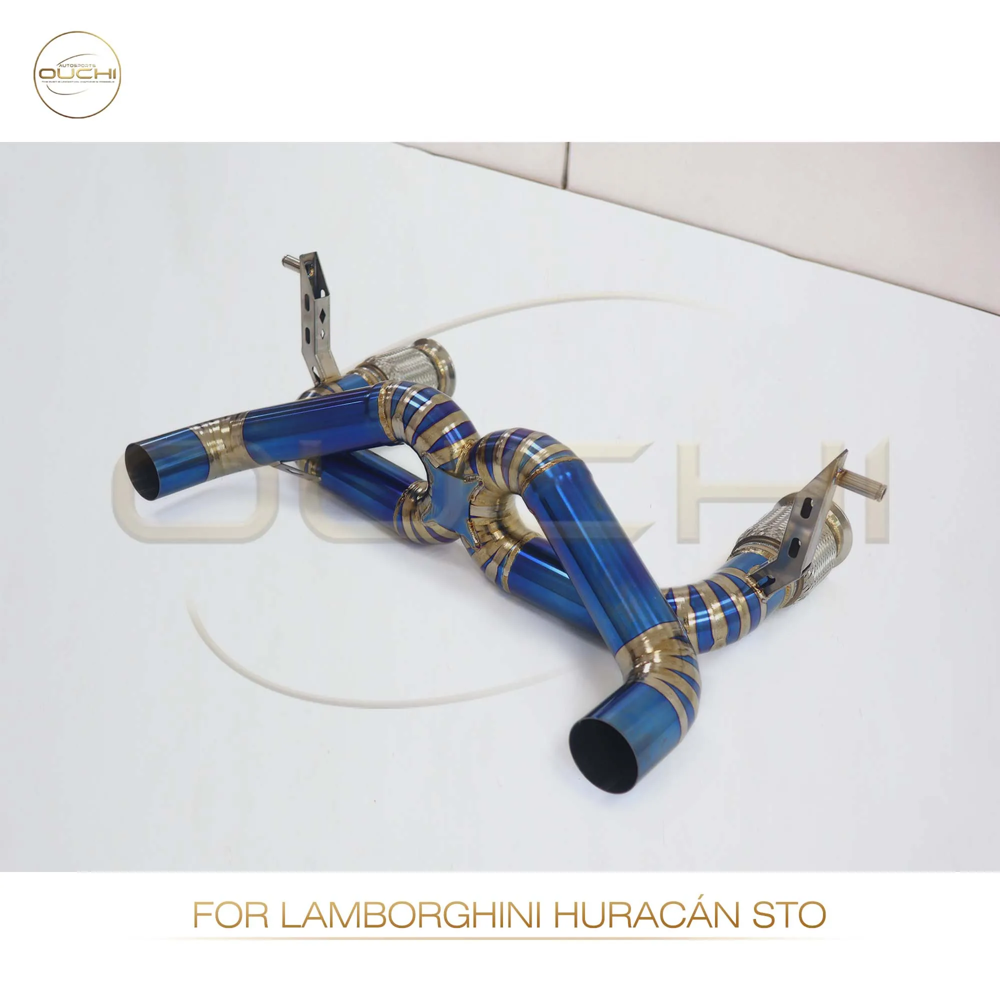 

OUCHI Factory Direct Sales Catback For Lamborghini Huracán STO EVO Universal Titanium Alloy Car Exhaust Clear Loud Sound