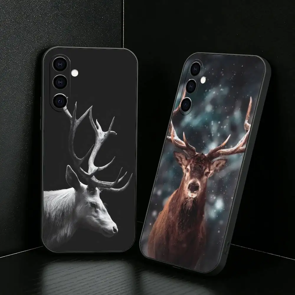 Lucky DEER Bless You Printing Phone Case For Samsung Galaxy A73,A72,A71,A70,A52,A51 Others Soft Black Cover