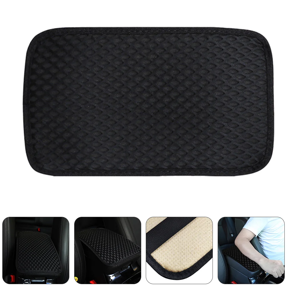 

2 Pcs Car Console Pad Armrest Cover Mesh Cloth Breathable Non Center Console Protector Cushion Auto Vehicle Box Mat