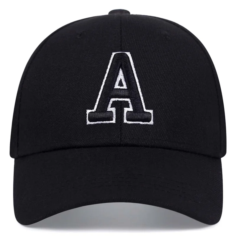 Unisex-Baseballmütze mit Buchstabenstickerei, Frühlings- und Herbst-Snapback-Mütze, verstellbare Freizeitmütze, Sonnenschutzmütze – Detail 2