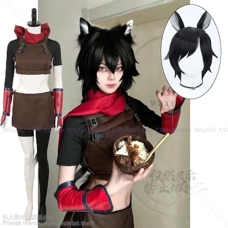 

Fantasia Izutsumi Cosplay Scarf Tail Outfit Anime Dungeon Disfraz Costume Women Roleplay Fantasy Halloween Carnival Party Wigs