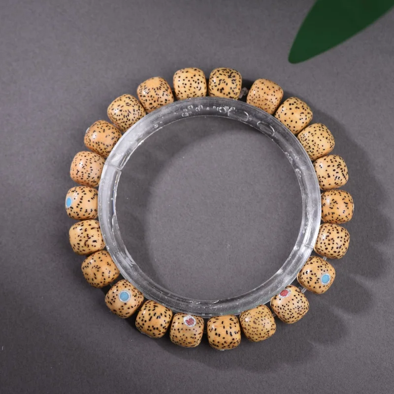 

And Moon Bodhi 21-Bead Bracelet With Beads, Single-Loop, Made From Hainan Vintage Material, Unisex