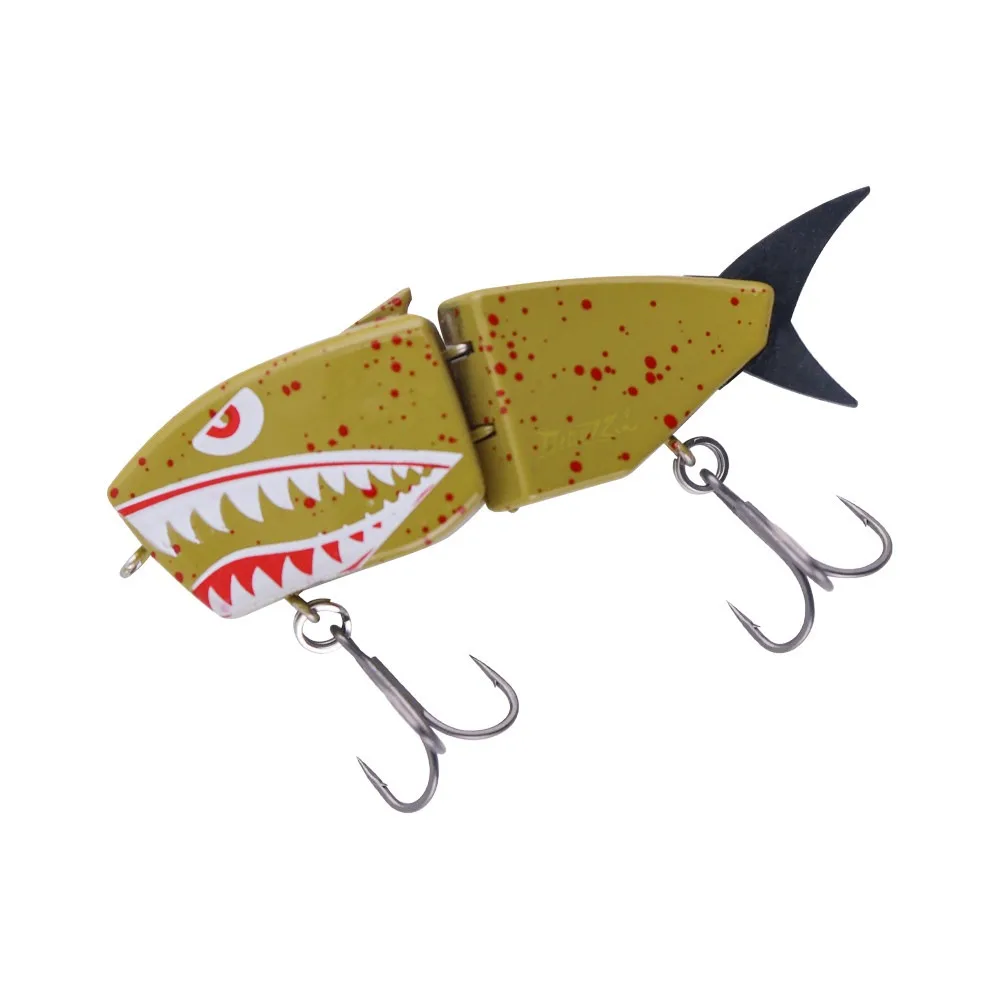 Slow Sinking Swimbait Lure 73mm 10g 2-Jointed Soft Tail Mustad Treble Hook Wobbler Bionic Artificial Bait for Bass Pike Tackle - view 6