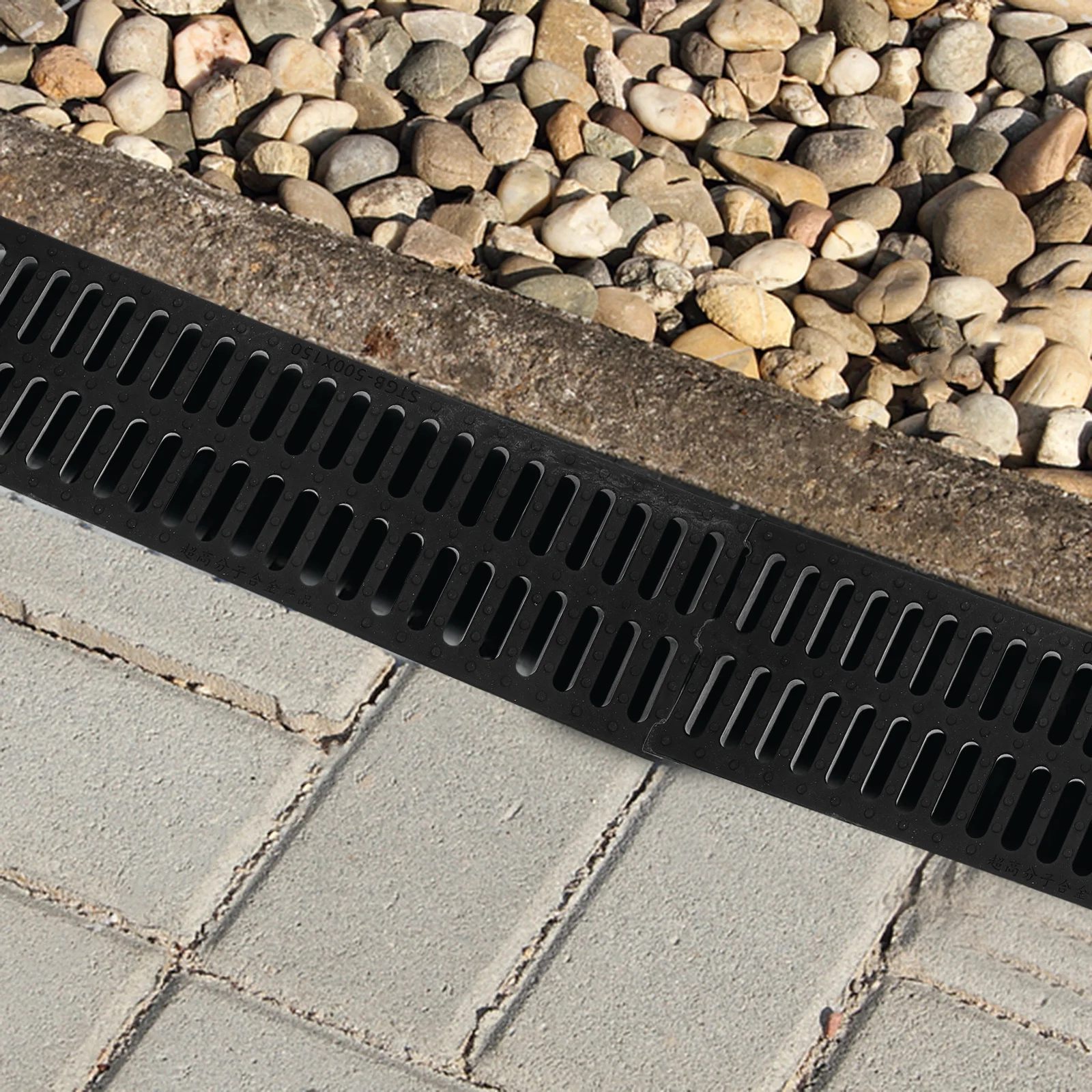 Plastic Drain Strainers Sewer Cover Grate Black for Bathroom Kitchen Outdoor Garage Rainwater Well Cover Drainage Grates Plastic