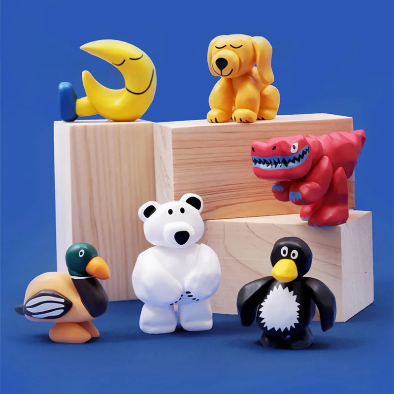 متوفر في المخزون Qualia Daisuke Kondo مجموعة فنية سلسلة 1 و 2 الدب القطبي القمر جرو الحيوان عمل أرقام جمع لعبة الزينة #1