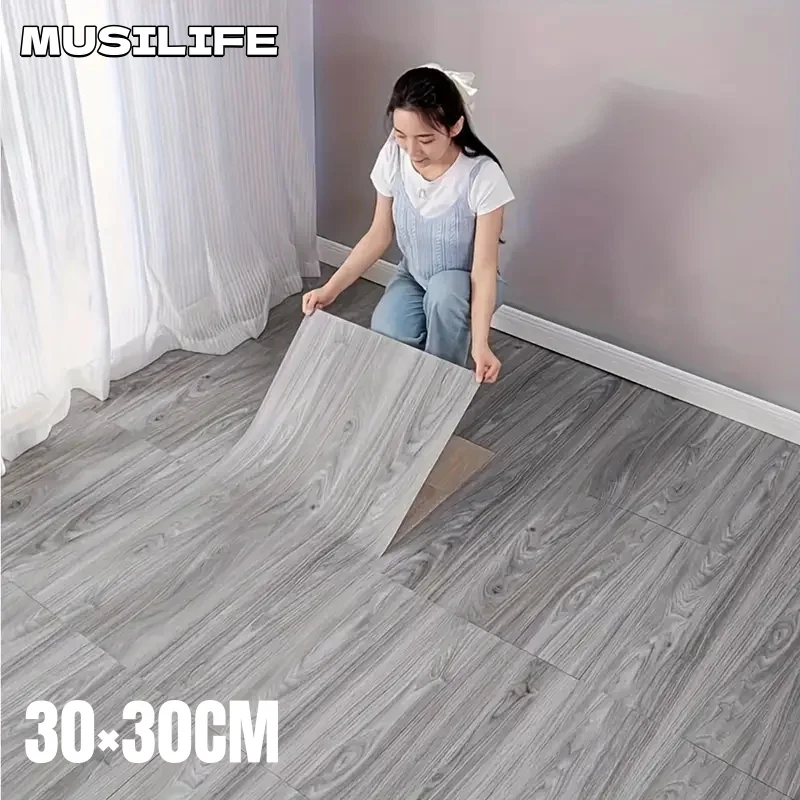 

30x30CM Self-Adhesive Flooring Stickers for Floor Renovation Non-Slip Kitchen Living Room Home Decor Peel and Stick Wall Sticker