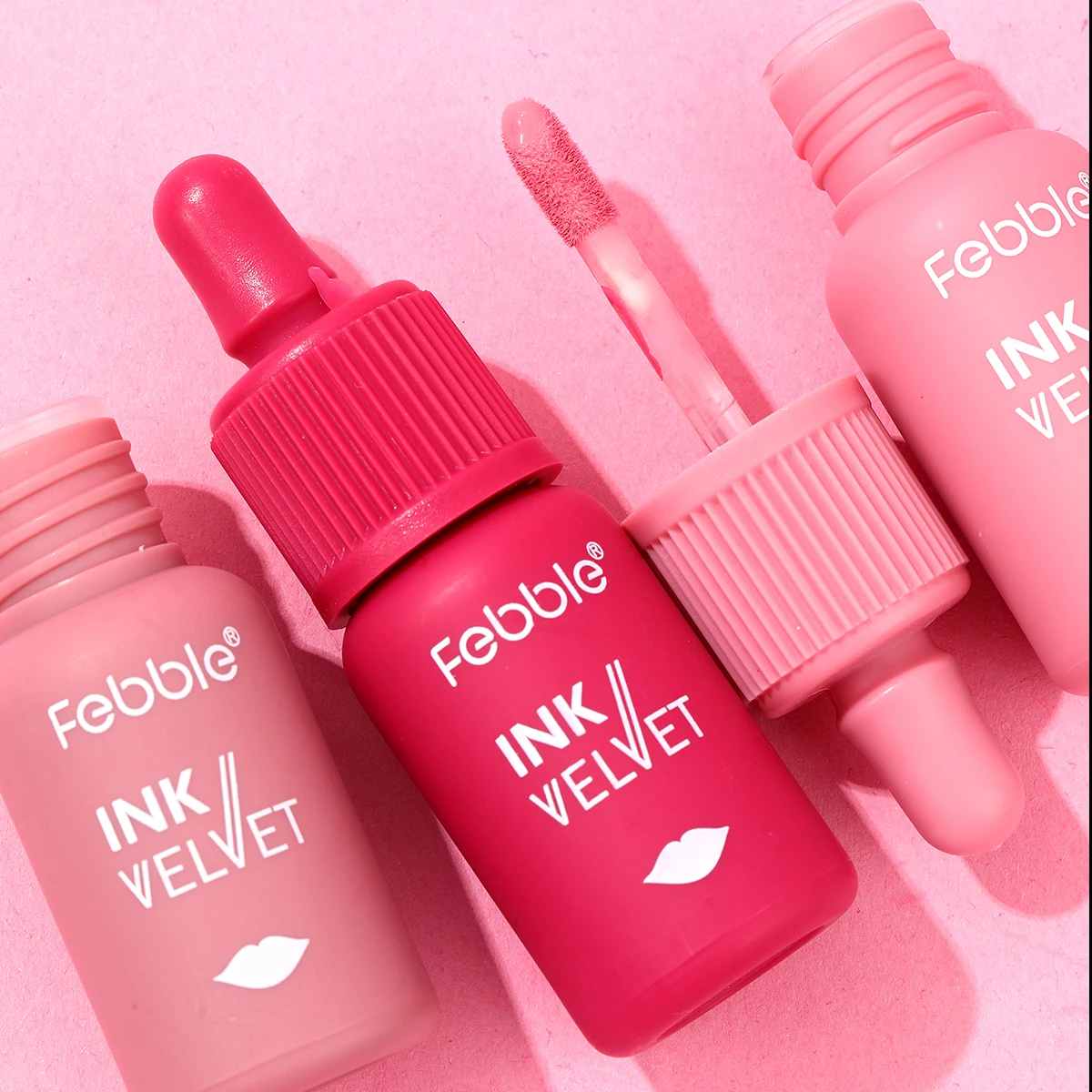Febble 12 Color Ink Lip Gloss Matte Nude Velvet Liquid Lipstick Multifunctional Long-lasting Lip Cosmetics for Women & Girls