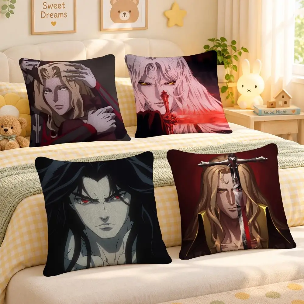 Game Castlevania Gothic Art Cushion Cover Personalized Soft Plush Pillow Living Room Home Sofa Bedroom Office Car Cushion