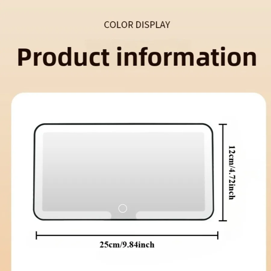 

Portable Smart LED Fill Light Car Sun Visor Mirror High-Definition Auto Interior Makeup Accessory