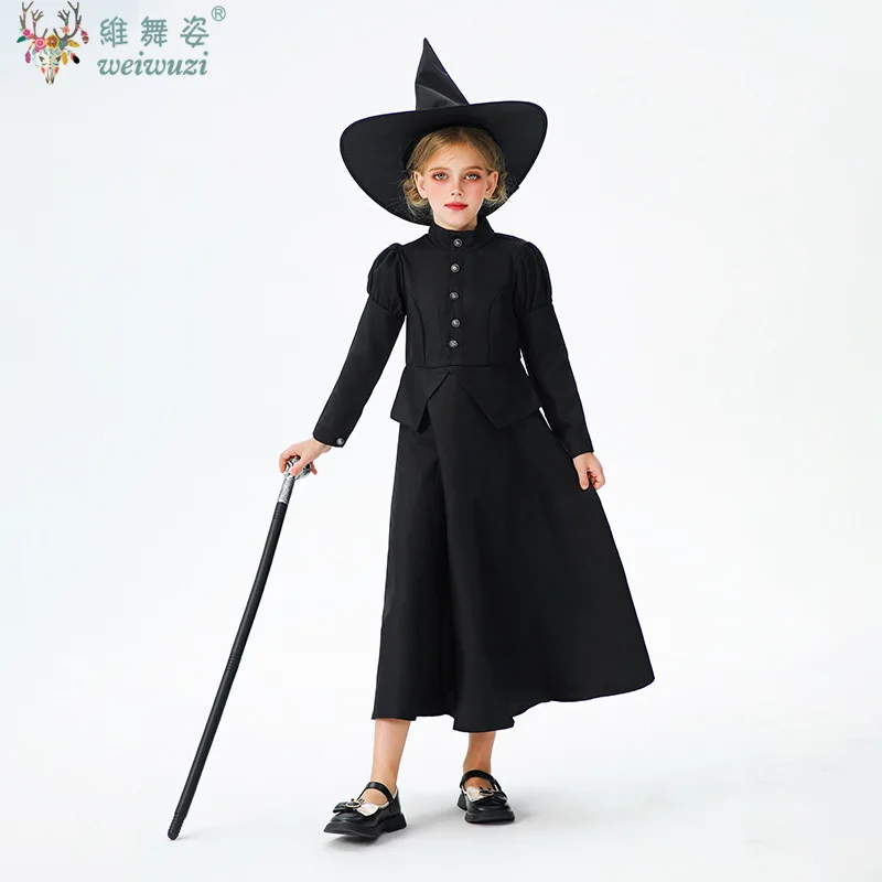 أنيمي الظلام حكاية خرافية شريرة ساحرة أزياء الفتيات البالغات طويلة الأكمام تنورة طويلة مع أنيقة ثوب صوفي أسود مصاص دماء دور اللعب الغامض الساحر السحري عالم سحري اللون حكاية خرافية يتوهم ازياء هالوين الطرف كرنفال #4