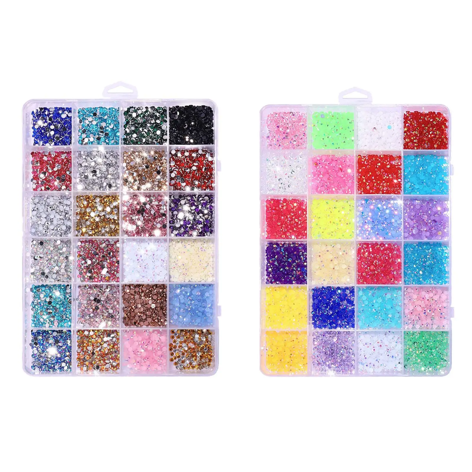 3500Pcs Nail Art Rhinestones Flat Bottom Mixed for Nail Art Wallets Handbags