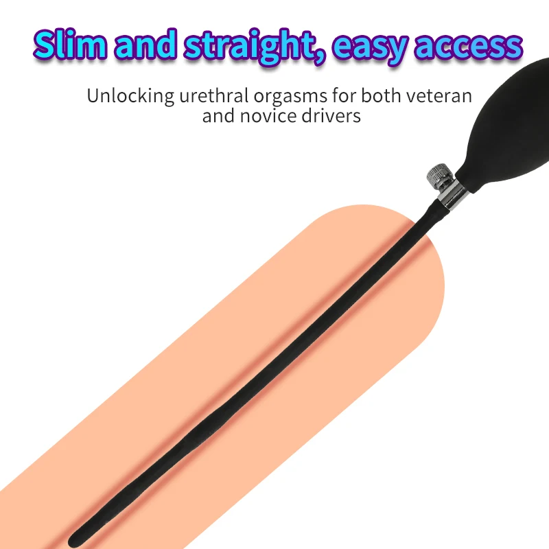 قسطرة مجرى البول قابلة للنفخ للرجال ، كرة مزدوجة ، موسعة قابلة للتوسيع ، عصا عين الحصان ، سدادة قضيب سيليكون ، أداة استمناء للمثليين ، ألعاب جنسية #2