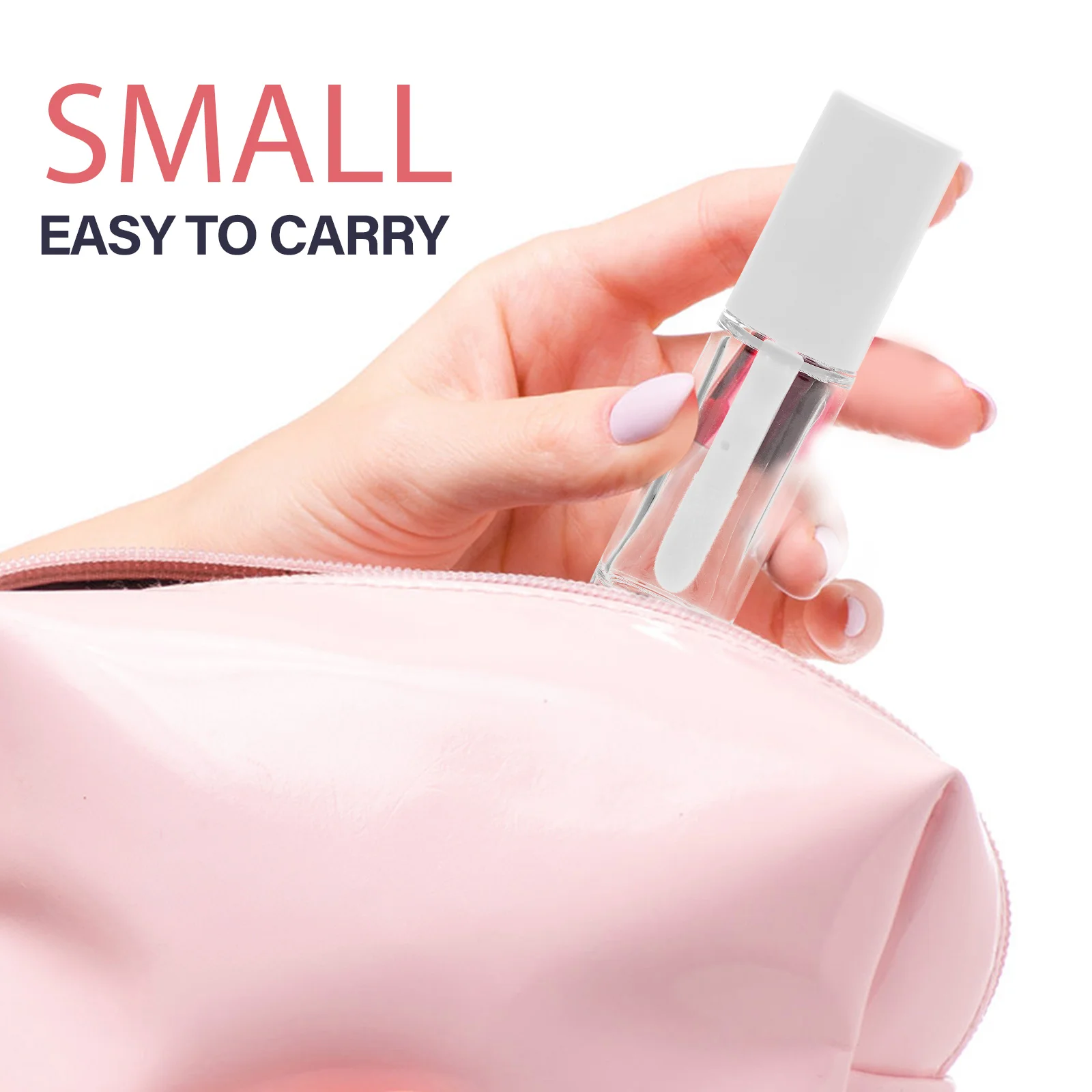 

15 Pcs 10ml Large Brush Lip Gloss Tubes Empty Refillable Clear Pink Practical Safe Portable Travel Gifts Women DIY