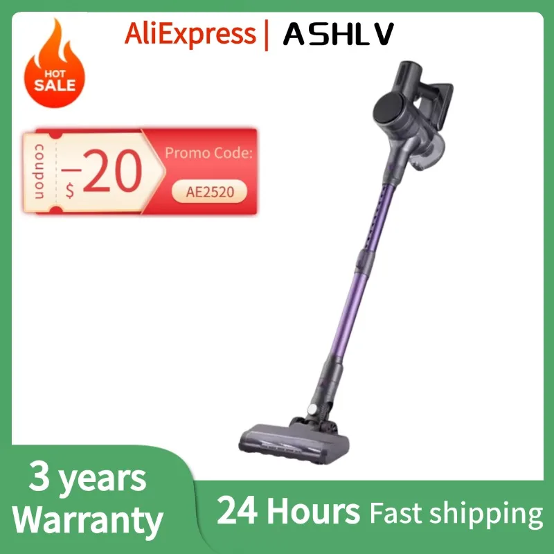 250W Dual Motor High Power Wireless Vacuum Cleaner 26kPa Electric Broom LED Lighting Floor Carpet Dust Cleaner Cordless Vacuum