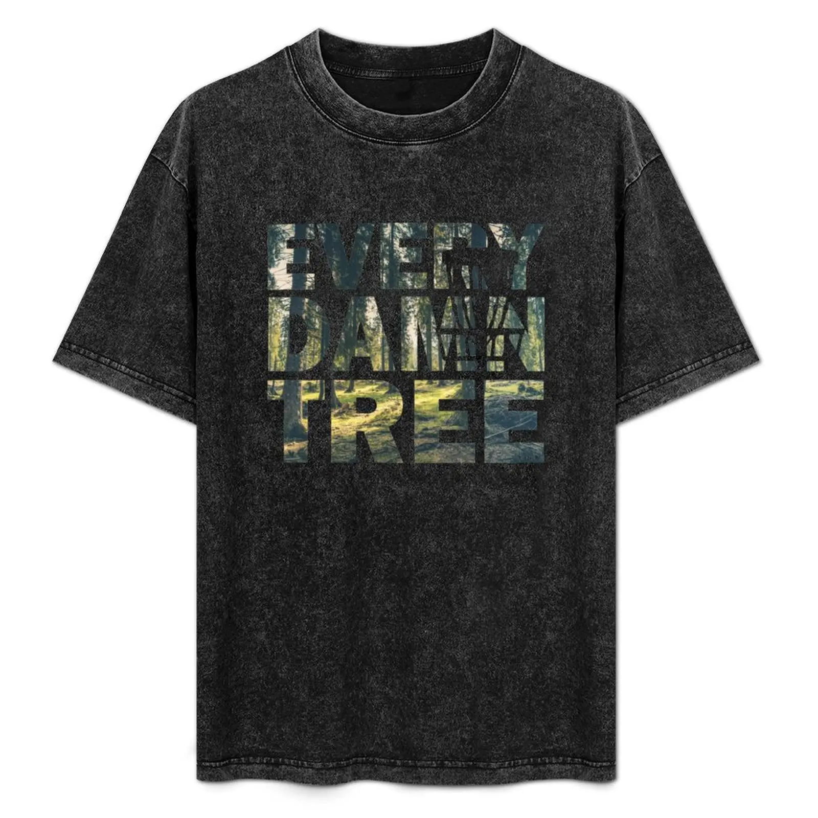 

EVERYDAMNTREE PATTERN T-Shirt Basic Short Sleeve T-Shirt for Men