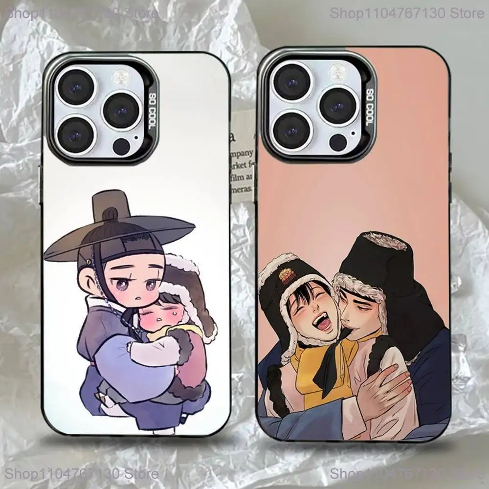 حافظة هاتف رسام N-Night-S لهاتف iPhone 17,16,15,14,13,12,11,Pro,Max,Plus,Mini,XS,SE مصد صلب أسود غير لامع مضاد للسقوط