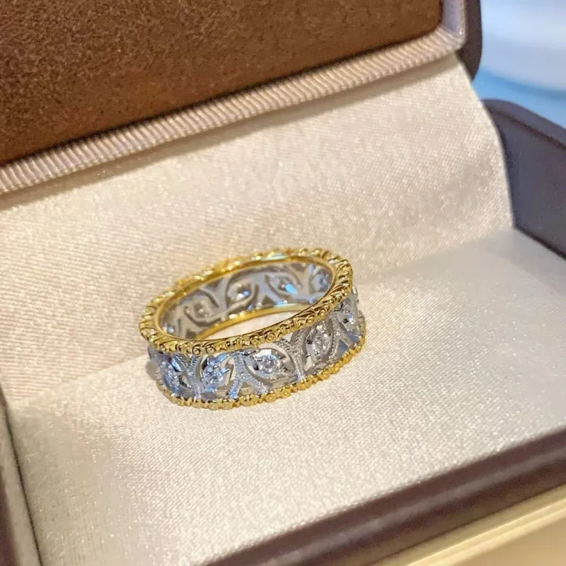 

Кольцо из стерлингового серебра 925 пробы с матовым филигранным покрытием — винтажное придворное кружево и дизайн лавровых листьев, изысканное мастерство для женщин, антик