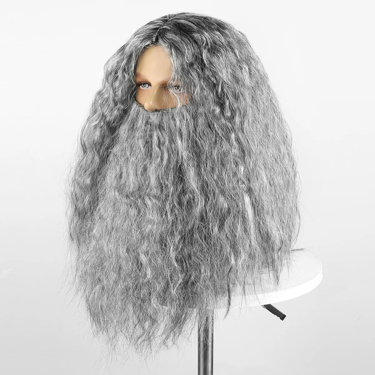Halloween Jesus wig, Santa Claus wig, synthetic fiber wig