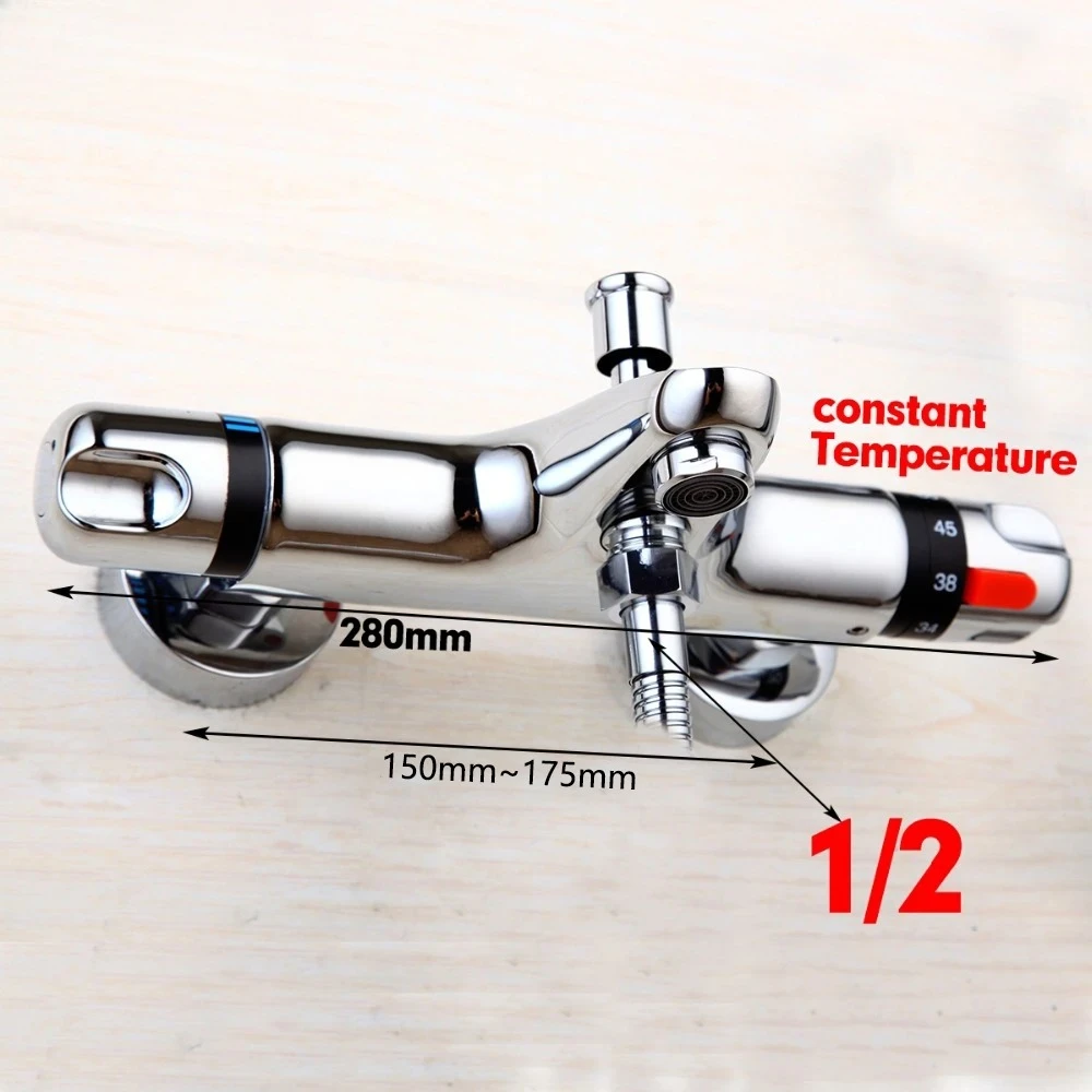 

Basin Faucet Set Chrome Brass torneira da banheira Bathtub Sink Exposed Shower Faucet Wall Mounted Thermostatic Mixer Taps
